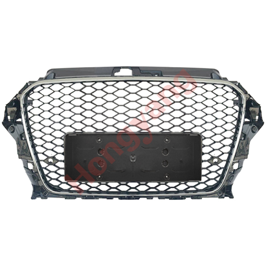 Car Auto Spare Parts Bodykit No Logo Grille for Audi A3-(2014-2016) Upgrade to RS3-(2014-2016) Style/Silver 2014 2015 2016,www.hongyangcorp.com,Car Auto Spare Parts Bodykit No Logo Grille for Audi A3-(2014-2016) Upgrade to RS3-(2014-2016) Style/Silver 2014 2015 2016
