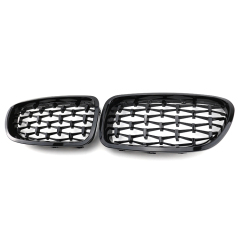 Car Body Kit Front Grille for BMW 5 Series F10/F18 2010-2017 Diamond Black/Chrome Frame With Black/Chrome Point
