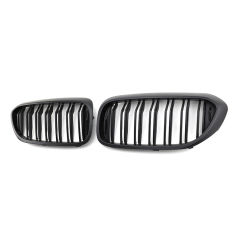 Car Parts Matte Black Dual Slat Design Front Bumper Mesh Radiator Grille Car Front Grille Fit for BMW G30 2017-2020,www.hongyangcorp.com,Car Parts Matte Black Dual Slat Design Front Bumper Mesh Radiator Grille Car Front Grille Fit for BMW G30 2017-2020