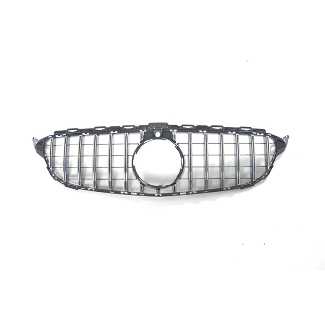 GT Style Car Front Grille Silver/Black Front Bumper Grille for Mercedes Benz C Class W205 2014-2018,www.hongyangcorp.com,GT Style Car Front Grille Silver/Black Front Bumper Grille for Mercedes Benz C Class W205 2014-2018
