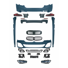 Auto Car Front Bumper Assy Grille Spoiler Bodykit for BMW 5Series G30 G38 2018-2020 Modified to M-Tech 2021-2023 Old to New