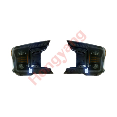 Auto Parts 2LS Halogen Lens Round Decorative Cover Head Lamp Headlights for Ford F150 2018-2020 Matte Black Decorative Cover