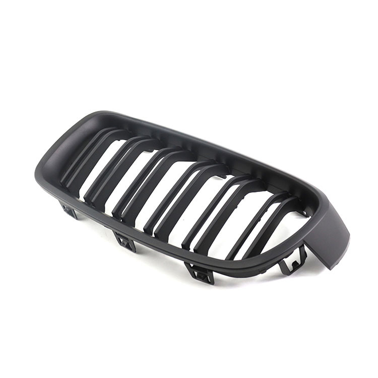 Car Parts Decoration Matte Black Dual Slat Front Bumper Mesh Radiator Grille Car Front Grille Fit for BMW F30 F35 2012-IN