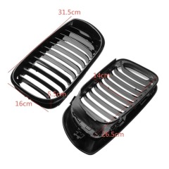 Automotive Parts Gloss Black Single Slat Front Bumper Mesh Restoration Grille Car Front Grille Fit for BMW E46 1998-2001