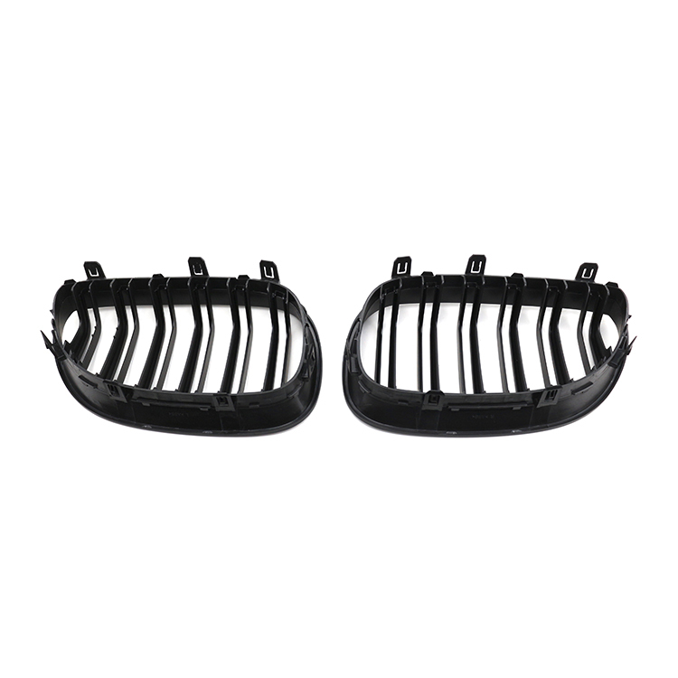 High Quality Car Grill Matte Black Double Line Front Bumper Car Grille for BMW 5 Series E60 2003-2010