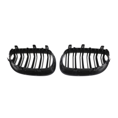 High Quality Car Grill Matte Black Double Line Front Bumper Car Grille for BMW 5 Series E60 2003-2010