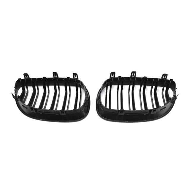 High Quality Car Grill Matte Black Double Line Front Bumper Car Grille for BMW 5 Series E60 2003-2010