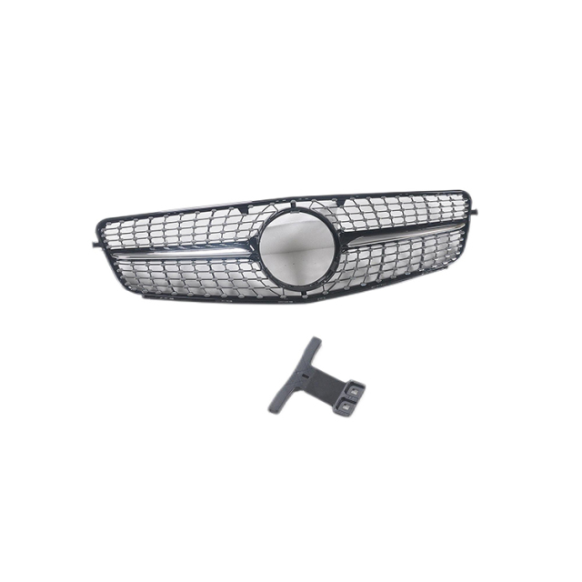 Auto Bumper Car Exterior Accessories Diamond GTR Black/Silver Front Grille for Mercedes Benz Class C W204 2007-2014,www.hongyangcorp.com,Auto Bumper Car Exterior Accessories Diamond GTR Black/Silver Front Grille for Mercedes Benz Class C W204 2007-2014