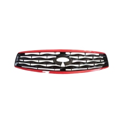 Vehicle Spare Parts Car Front Bumper Grille for Infiniti FX35 FX50 2009-2012 Gloss Black Inside Gloss Red Frame