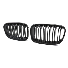 Wholesale Car Accessories Dual Slat Matte Black Car Front Bumper Mesh Grille for BMW 1 Series F20 2012-2014,www.hongyangcorp.com,Wholesale Car Accessories Dual Slat Matte Black Car Front Bumper Mesh Grille for BMW 1 Series F20 2012-2014
