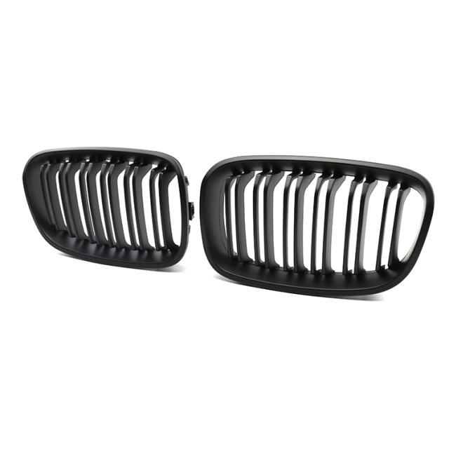 Wholesale Car Accessories Dual Slat Matte Black Car Front Bumper Mesh Grille for BMW 1 Series F20 2012-2014,www.hongyangcorp.com,Wholesale Car Accessories Dual Slat Matte Black Car Front Bumper Mesh Grille for BMW 1 Series F20 2012-2014