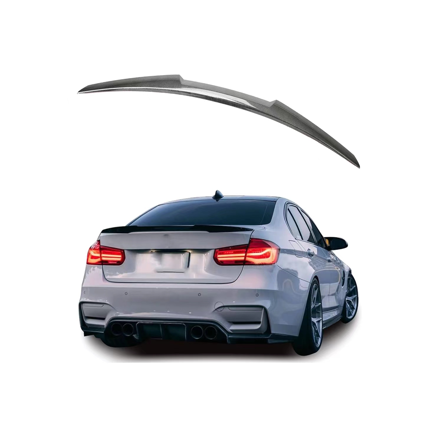 Upgrade Other Exterior Accessories Rear Spoiler M4 Style Car Body Kit Trim for BMW 3 Series F30 Matte Black,www.hongyangcorp.com,Upgrade Other Exterior Accessories Rear Spoiler M4 Style Car Body Kit Trim for BMW 3 Series F30 Matte Black