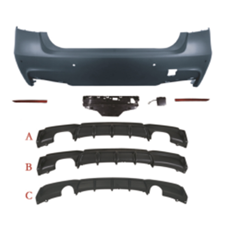 Car  BodyKit Car Bumper  Rear Bumper Rear Diffuser for BMW 3Series F30 F35 2013-2018 Modified to M-Tech 2013-2018