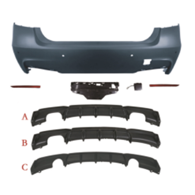 Car  BodyKit Car Bumper  Rear Bumper Rear Diffuser for BMW 3Series F30 F35 2013-2018 Modified to M-Tech 2013-2018