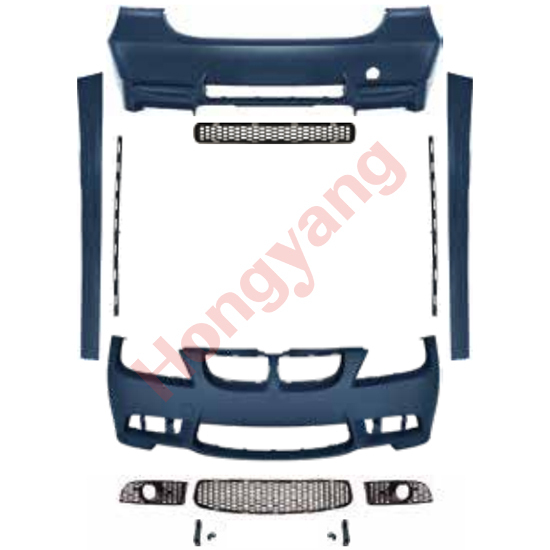 Car Modified Body Kit Rear Diffuser Mirror Cover Fog Lamp for BMW 3Series E90 Modified to M3 2005-2008 With Fog Lamp Hole Style