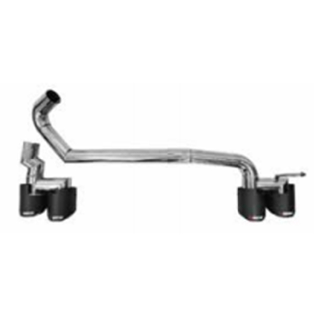 Car Body Kit Rear Bumper Exhaust Pipe for BMW F30 F35 Modified to M3 2013-2015 Carbon Fiber&Stainless Steel for Dual Interface