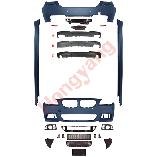 Car Body Parts Facelift Kit Car Body Kit for BMW F10/F18 to M4 Auto Front Bumper Rear Lip Side Skirt Upgrade