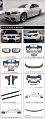 Car Body Parts Facelift Kit Car Body Kit for BMW F10/F18 to M4 Auto Front Bumper Rear Lip Side Skirt Upgrade