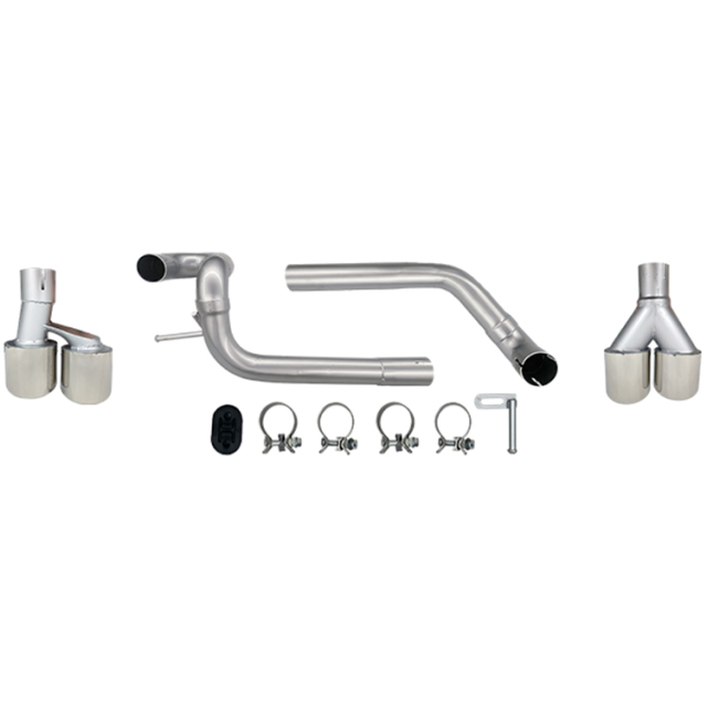 Auto Spare Parts Car Rear Bumper Assy Exhaust Pipe Silver Bodykit for BMW 5 Series E60 Modified to M5 2004-2010 Stainless Steel