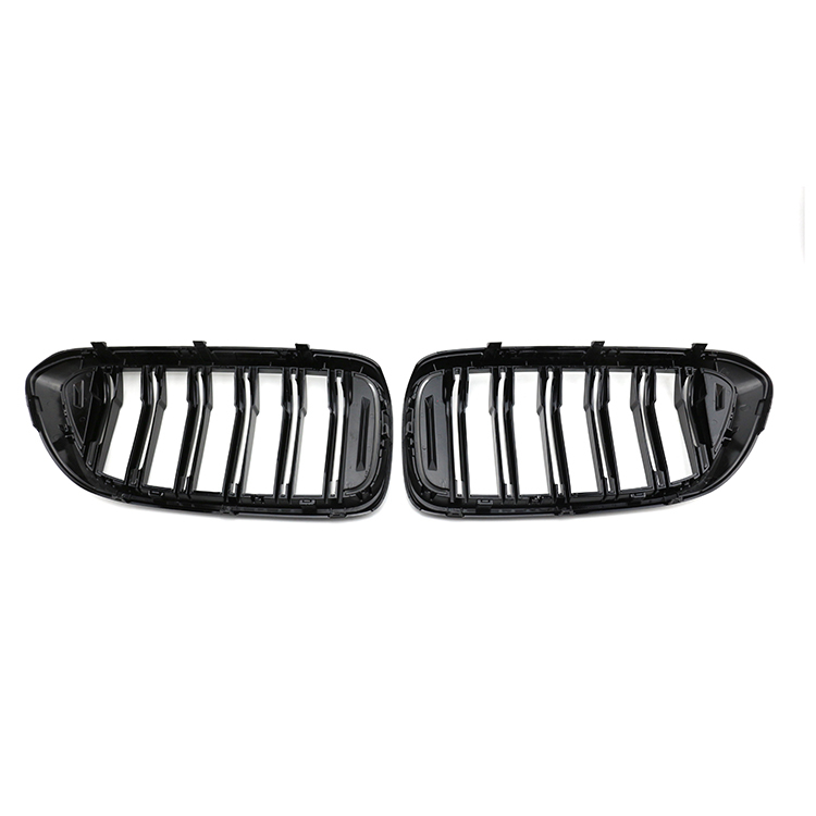 Car Accessories Bumper Grille for BMW 6 Series G32 GT 2017-IN Double Slat Gloss Black