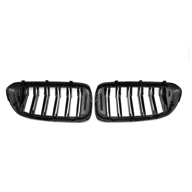 Car Accessories Bumper Grille for BMW 6 Series G32 GT 2017-IN Double Slat Gloss Black