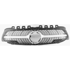 Wholesale Diamond Style Silver Car Camera Hole Front Bumper Radiator Guard Grille for Mercedes Benz Class a W177,www.hongyangcorp.com,Wholesale Diamond Style Silver Car Camera Hole Front Bumper Radiator Guard Grille for Mercedes Benz Class a W177