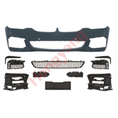Auto Spare Parts Car Front Bumper Assy Grille Bodykit for BMW 5Series G30 G38 Modified to M-Tech 2018-2020