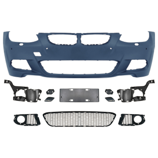 Car Body Kit Front Bumper Assy for BMW 3Series E92 Upgrade to M-Tech 2006-2009 With Fog Lamp Hole Style