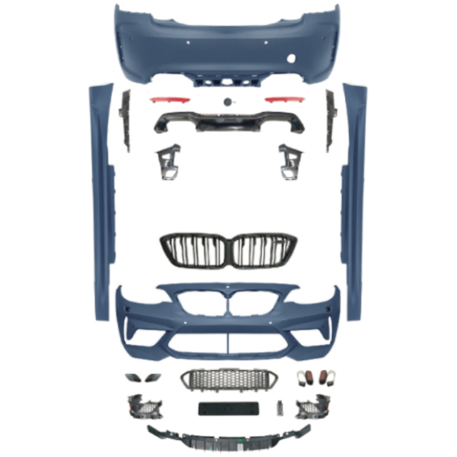 Car Auto Spare Parts Front Bumper Assy Grille Rear Diffuser Bodykit for BMW 2 Series F22 Modified to M2CS 2014-2019