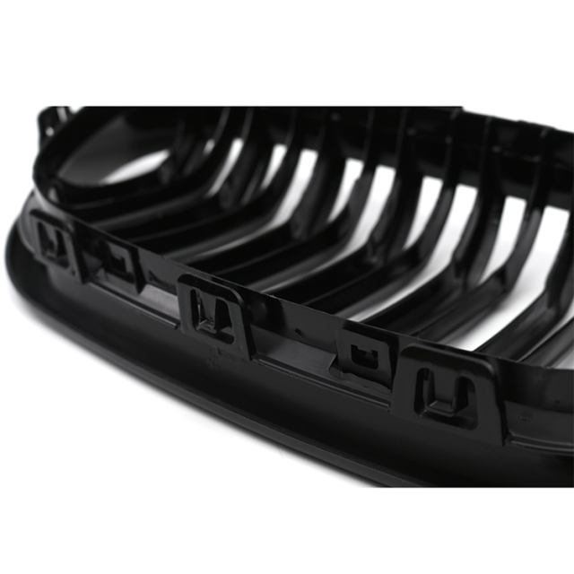 Vehicle Gloss Black Dual Slat Replacement Front Bumper Mesh Grille Car Front Grille for BMW Series 1 F20 2015-2018