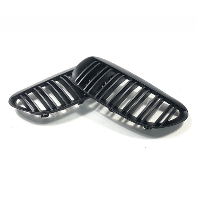Car Exterior Accessories Auto Front Bumper Grille for BMW 6 Series E63 2006-2010 Double Slat Modification Easy Installation