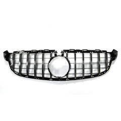 High Configuration Custom GT Style Silver Car Grille for Mercedes Benz C Class W205 C63 2015-IN 2020,www.hongyangcorp.com,High Configuration Custom GT Style Silver Car Grille for Mercedes Benz C Class W205 C63 2015-IN 2020