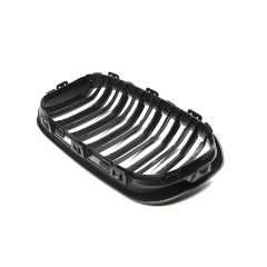 Auto Body Kits Matte Black Dual Slat Front Bumper Mesh Guard Grille Car Front Grille Fit for BMW Series 1 F20 2015-2018