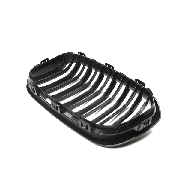 Auto Body Kits Matte Black Dual Slat Front Bumper Mesh Guard Grille Car Front Grille Fit for BMW Series 1 F20 2015-2018