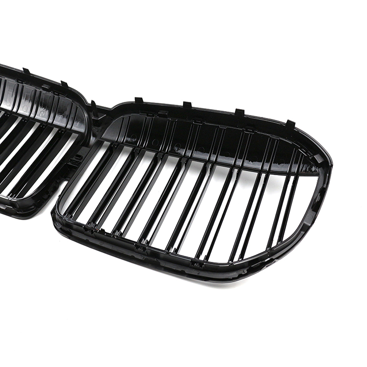 Gloss Black Double Slat Replacement Custom Repair Front Bumper Mesh Grille Car Front Grille for BMW 7 Series G11/G12 2019-IN