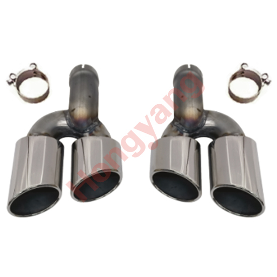 Auto Spare Parts Car Bodykit Rear Bumper Exhaust Pipe for Audi A6 Upgrade to S6 Silver 2019 2020-2024,www.hongyangcorp.com,Auto Spare Parts Car Bodykit Rear Bumper Exhaust Pipe for Audi A6 Upgrade to S6 Silver 2019 2020-2024