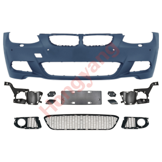 Car Body Kit Front Bumper Assy for BMW 3Series E92 Upgrade to M-Tech 2006-2009 With Fog Lamp Hole Style