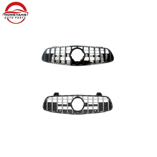 2023 Latest Car Bumper Grille for Mercedes Benz Class SL  R231 2017-2020 GTR  Style Black/silver,www.hongyangcorp.com,2023 Latest Car Bumper Grille for Mercedes Benz Class SL  R231 2017-2020 GTR  Style Black/silver