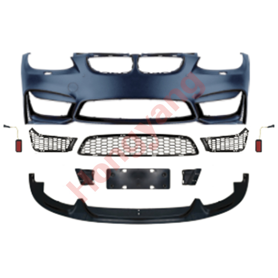 Car Body Kit Front Bumper Assy for BMW 3Series E92 Modified to M4 2006-2009 All Mesh Style