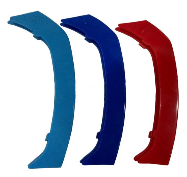 High Quality M-color Stripe Kidney Front Grill Insert Trims for BMW 5 Series E60 2003-2010 Mesh Grill Trim Cover E60