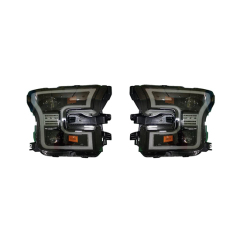 Car Headlights 2LED Lens White Day Light Lens Matte Black and Chrome Plated Decorative Frame for Ford F150 2015-2017,www.hongyangcorp.com,Car Headlights 2LED Lens White Day Light Lens Matte Black and Chrome Plated Decorative Frame for Ford F150 2015-2017