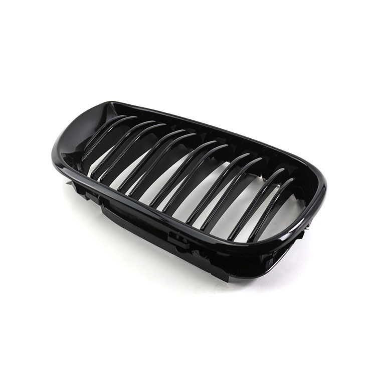 Gloss Black Dual Slat Decorative Front Bumper Mesh Cover Grille Car Front Grille Fit for BMW 3Series E46 2002-2004,www.hongyangcorp.com,Gloss Black Dual Slat Decorative Front Bumper Mesh Cover Grille Car Front Grille Fit for BMW 3Series E46 2002-2004
