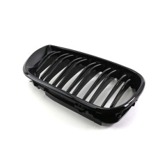 Gloss Black Dual Slat Decorative Front Bumper Mesh Cover Grille Car Front Grille Fit for BMW 3Series E46 2002-2004,www.hongyangcorp.com,Gloss Black Dual Slat Decorative Front Bumper Mesh Cover Grille Car Front Grille Fit for BMW 3Series E46 2002-2004