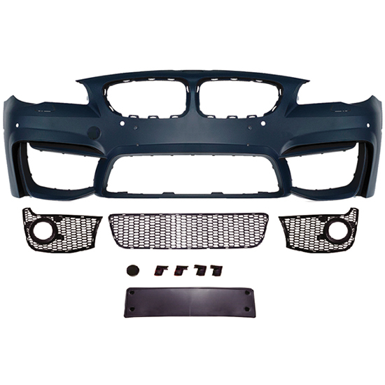 Auto Car Front Bumper Assy Bodykit for BMW 5Series F10F18  Modified to M4 2011-2017 With Fog Lamp Hole Style&All Mesh Style