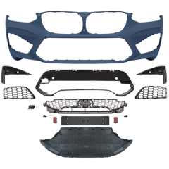 Car Auto Spare Parts Front Bumper Assy Grille Front Lip Spoiler Bodykit for BMW X4 Series G02 Modified to X4M 2018-2021,www.hongyangcorp.com,Car Auto Spare Parts Front Bumper Assy Grille Front Lip Spoiler Bodykit for BMW X4 Series G02 Modified to X4M 2018-2021