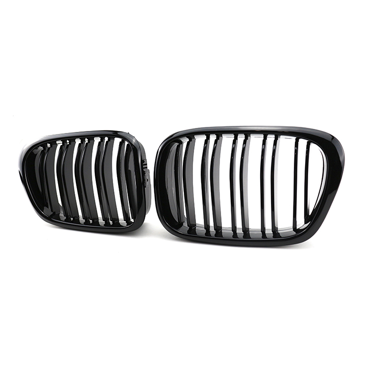 Other Exterior Accessories Factory Directly Replacement Auto Front Bumper Grille for BMW 5 Series E39 Double Slat Gloss Black