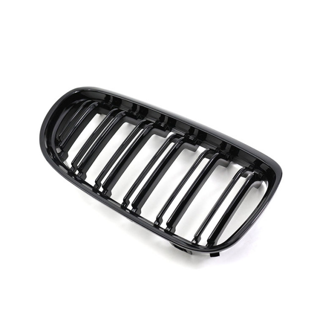 Automotive Gloss Black Dual Slat Inserts Front Bumper Mesh Grille Car Front Grille Fit for BMW 3Series E90 2008-2011