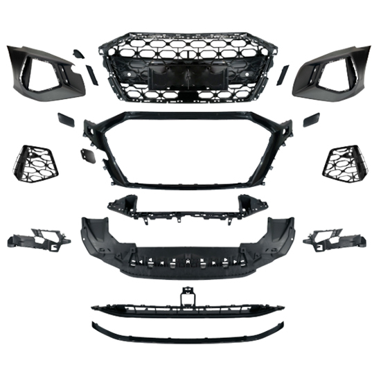 Car Auto Spare Parts  Front Bumper Assy Upgrade to RS3 Front Bumper Assy for Audi A3 Bodykit 2021 2022 2023 2024,www.hongyangcorp.com,Car Auto Spare Parts  Front Bumper Assy Upgrade to RS3 Front Bumper Assy for Audi A3 Bodykit 2021 2022 2023 2024
