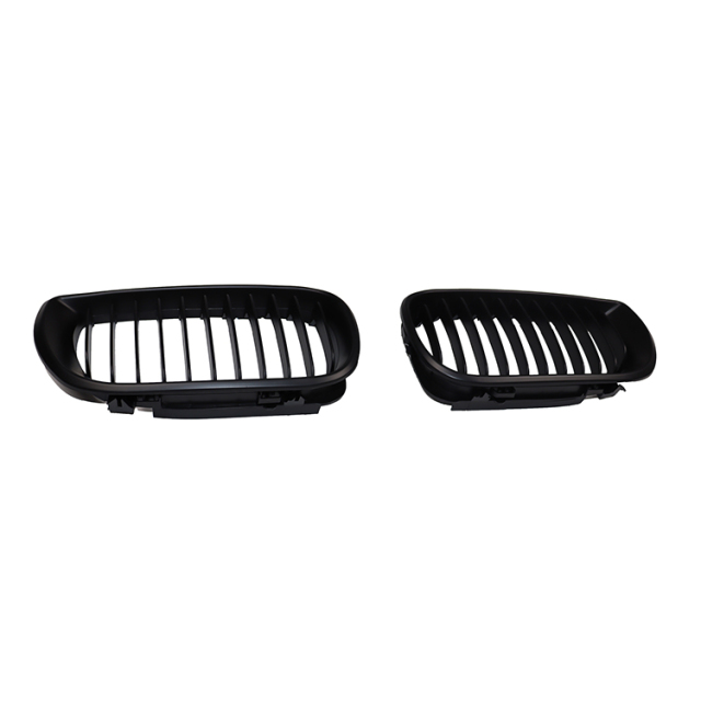 Car Front Bumper Grille for BMW 3 Series E46 Single Slat Line Matte Black  Mesh Grille 2002-2005