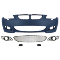 Auto Spare Parts Car Front Bumper Assy Grille Bodykit for BMW 5 Series E60 Modified to M5 2004-2007 With Fog Lamp Hole Style